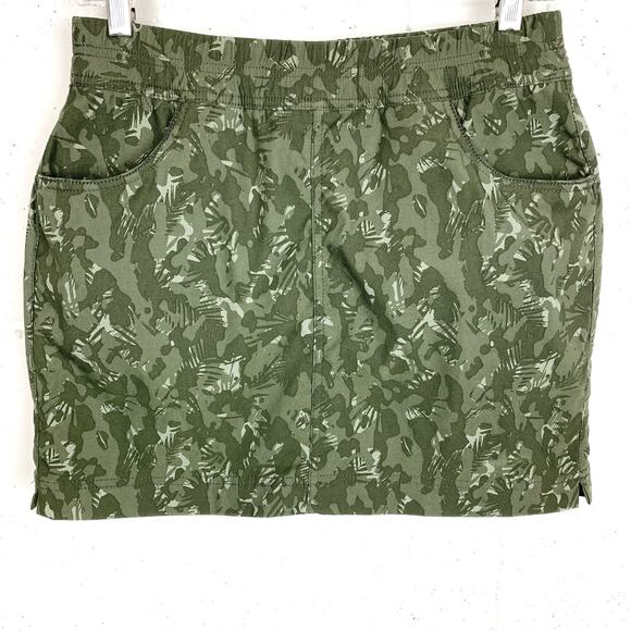 Prana Womens Halle E-Waist Skort II Evergreen Camo Recycled Nylon Stretch Size 8 - Picture 2 of 12
